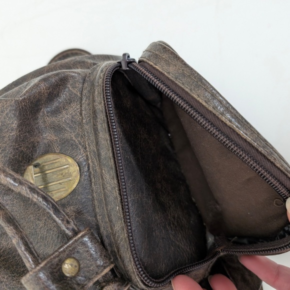 Faux Leather Mini Backpack Pockets Straps Knapsack Pouch Small Rucksack Handbag - Picture 5 of 10